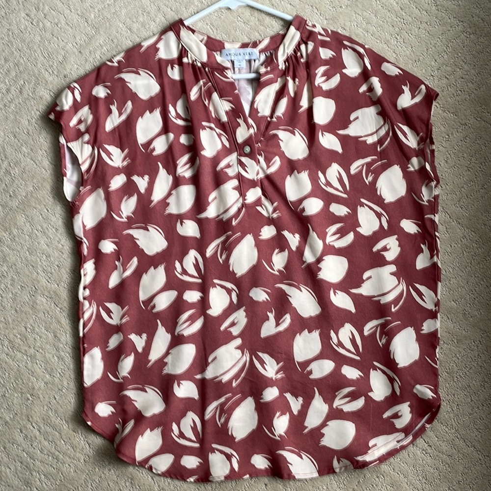 Tencel short sleeve blouse